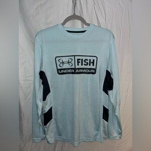 Under Armour Fish shirt Heat Gear Loose Fit, Size Medium